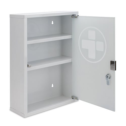 Small metal deals cabinet with lock